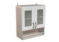 Фото kukhonnye-shkafy-so-steklom кухня лофт шкаф навесной шкн600пв производитель 