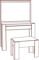 Фото tualetnye-stoliki туалетный стол хайтек производитель Алина мебель