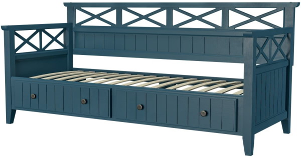 Фото Кровать односпальная Амелия (СМ 80х200) с выдвижными ящиками, без основания с универсальными царгами от производителя Браво-мебель в Новороссийске по цене 29&nbsp;730 ₽