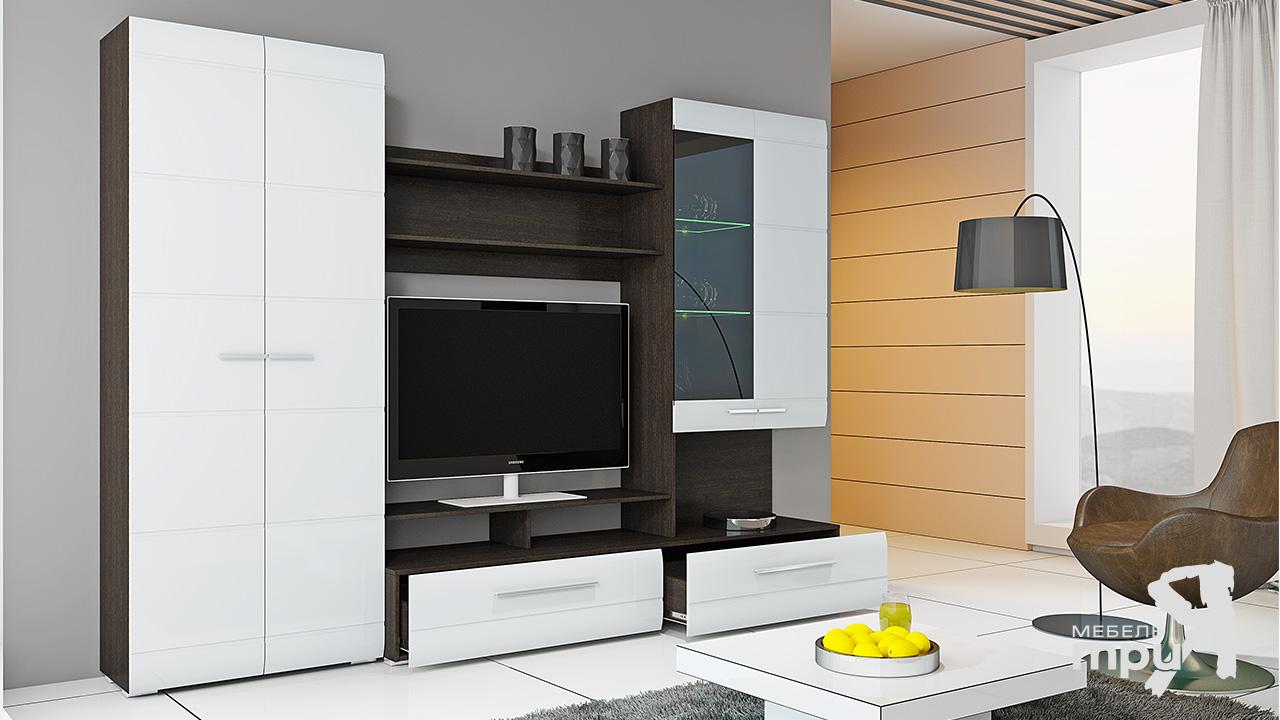 Фото Стенка Вега ТД-196.01 полки с перегородкой от производителя ТриЯ в Новороссийске по цене 66 640 ₽