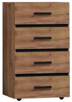 Комод Натура (Nature)-45 (дуб табачный craft-черный (Глазов) ) в Новороссийске от производителя 