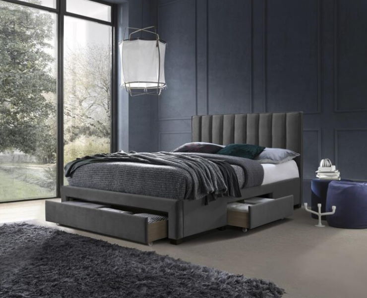 Фото Кровать двуспальная Halmar Grace (СМ 160х200) c ортопедическим основанием от производителя Halmar  в Новороссийске по цене 62&nbsp;380 ₽