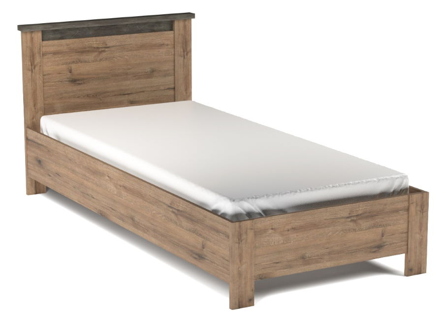 Фото Кровать односпальная Денвер (СМ 90х200) без основания от производителя СБК в Новороссийске по цене 10 560 ₽