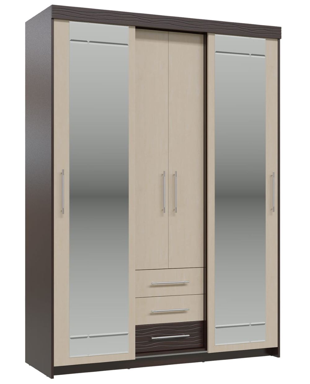 Фото Шкаф-купе с ящиками Олимп (2 двери) от производителя Гранд Кволити в Новороссийске по цене 36 860 ₽