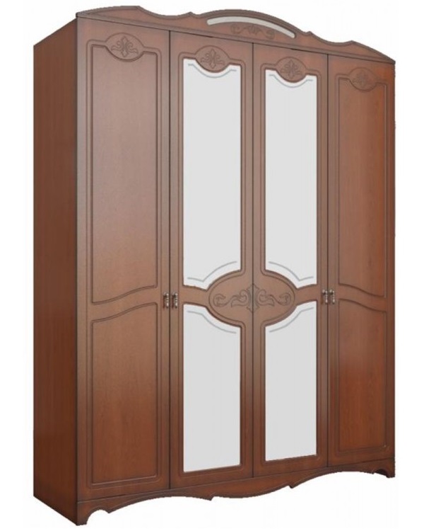 Фото Шкаф Лотос лакированный ШР-4 (178) четырехдверный от производителя Браво-мебель в Новороссийске по цене 55&nbsp;190 ₽