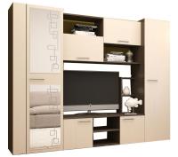 Фото gostinye-so-shkafom стенка флора-2 производитель Горизонт