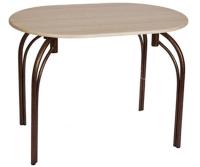 Стол обеденный Марсель (металл, мдф-ясень шимо темный,  медный антик (Бител) ) в Новороссийске от производителя в интернет магазине Планета Комфорта Стол обеденный Марсель (металл, мдф-ясень шимо темный,  медный антик (Бител) ) в Новороссийске от производителя