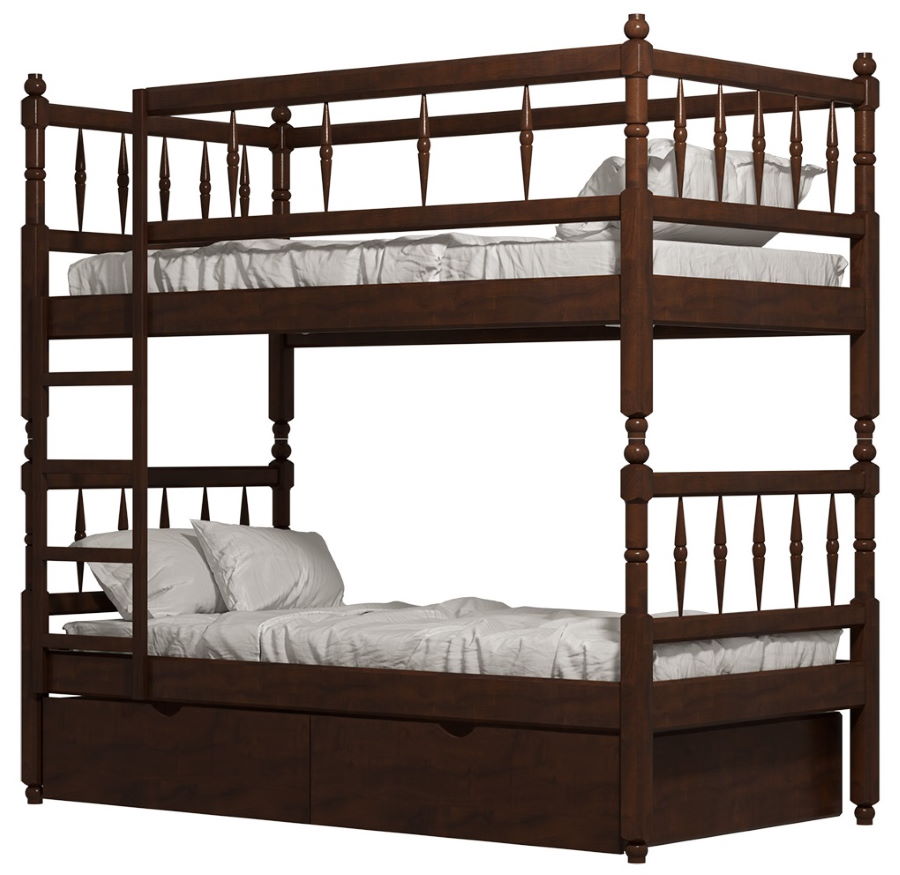 Фото Кровать двухъярусная №2 (СМ 80х190) с основанием от производителя Фант-мебель в Новороссийске по цене 37&nbsp;680 ₽