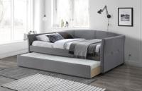 Кровать односпальная Halmar Sanna (СМ 90х200) c ортопедическим основанием ( 90х200 , дерево/ткань , серый  , без подъемного мех. , ящики в комплекте , без матраса (Halmar ) ) в Новороссийске от производителя 