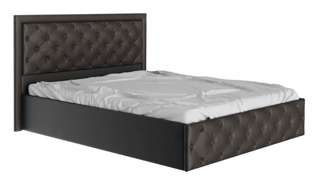 Фото Кровать двуспальная Мишель (СМ 160х200) с подъемным механизмом (пуговицы) от производителя Бон-мебель в Новороссийске по цене 33&nbsp;480 ₽