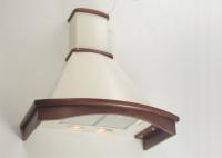 Вытяжка купольная Gretta (M) 90 (900х535хh895(1125)) (Материал Металл/Дерево , Цвет Бежевый/Орех) в Новороссийске от производителя 
