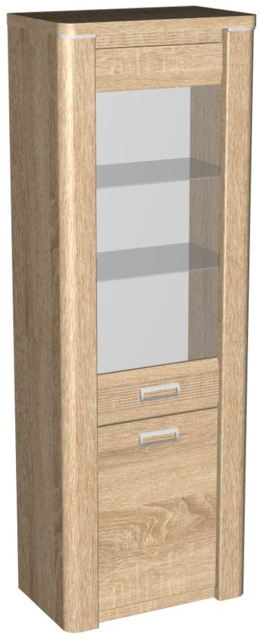 Фото Пенал со стеклом высокий Магнолия ГМ-03 от производителя СБК в Новороссийске по цене 19&nbsp;830 ₽