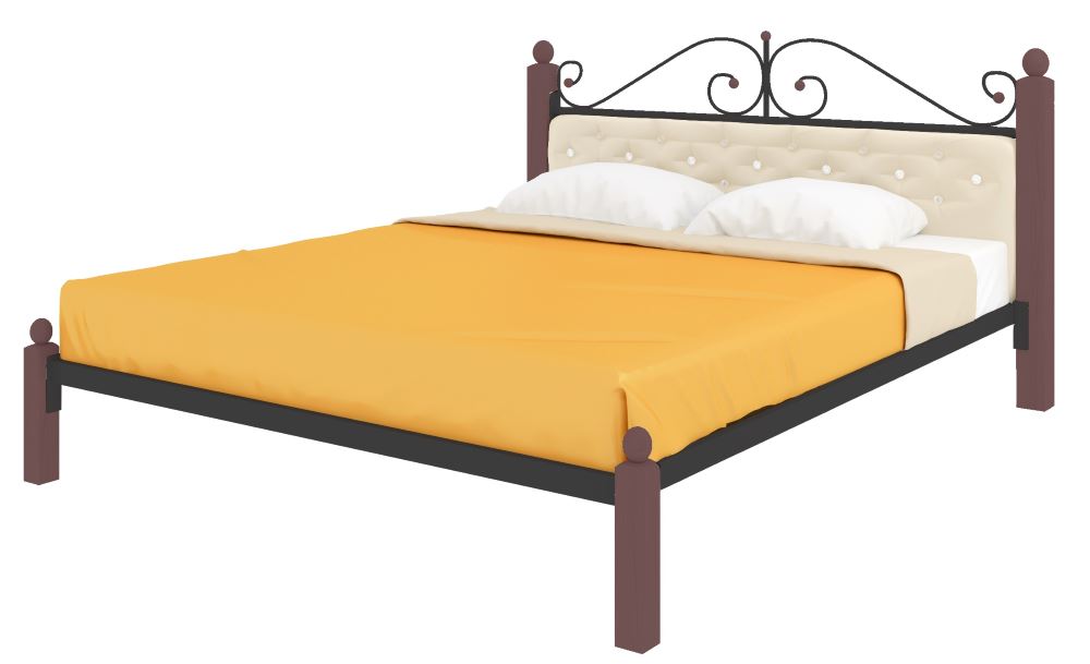 Фото Кровать двуспальная Диана Lux мягкая (СМ 160х200) трубка металл от производителя Милсон в Новороссийске по цене 23 340 ₽