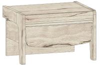 Тумба прикроватная Мале (дуб галифакс белый, дуб галифакс белый (СБК) ) в Новороссийске от производителя в интернет магазине Планета Комфорта Тумба прикроватная Мале (дуб галифакс белый, дуб галифакс белый (СБК) ) в Новороссийске от производителя