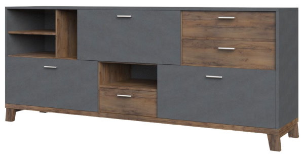 Фото Комод Монтана (3 дв. 3 ящ.) от производителя Браво-мебель в Новороссийске по цене 25 250 ₽