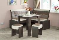 Кухонная лавка Кантри мини (венге, кожзам темно-коричневый №725 (ТриЯ) ) в Новороссийске от производителя 