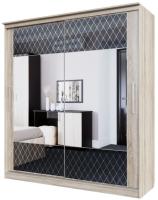 Фото shkaf-kupe-v-spalnyu шкаф-купе №19 классик черный (2,0 - 2 двери) производитель SV-мебель