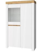 Фото kollektsiya-mebeli-taurus-anreks- шкаф с витриной 1v2d таурус (taurus) производитель Анрэкс