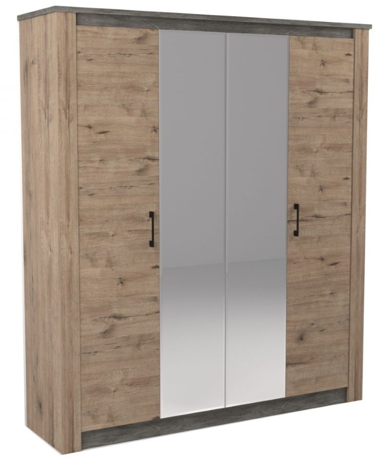 Фото Шкаф Денвер 2300 (192) четырехдверный от производителя СБК в Новороссийске по цене 47&nbsp;470 ₽