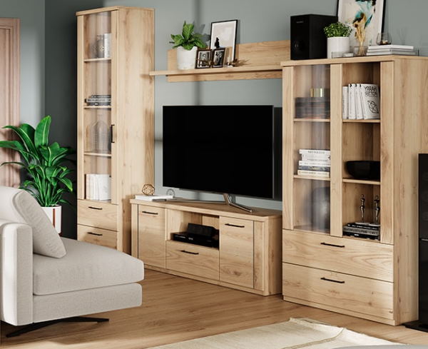 Фото Шкаф с витриной 1V2S Дорсет (Doorset) от производителя Анрэкс в Новороссийске по цене 16 980 ₽