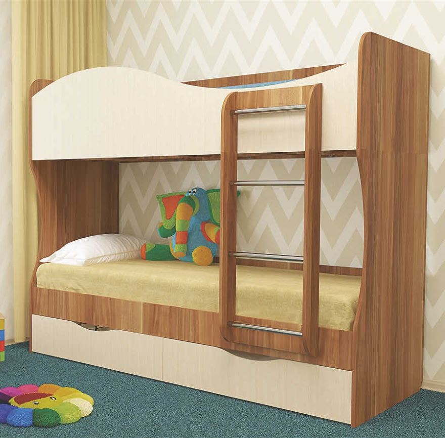 Фото Кровать 2-х ярусная Кузя (СМ 80х200) от производителя Пирамида в Новороссийске по цене 20&nbsp;430 ₽