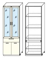 Кухня Диана-4 (ЛДСП) шкаф 800 (ШП-2) (белый, ясень шимо светлый (Фант-мебель) ) в Новороссийске от производителя 