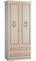 Шкаф Алиса (97) двухдверный с ящиками  (белый, крем,(Мебельсон)) в Новороссийске от производителя 