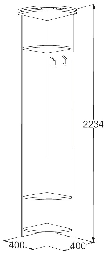 Фото Вешалка угловая Ольга-13 от производителя Фант-мебель в Новороссийске по цене 4 110 ₽