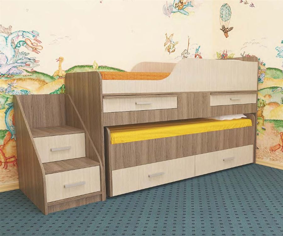 Фото Кровать 2-х ярусная Лесики (СМ 70х180/70х170) от производителя Пирамида в Новороссийске по цене 24&nbsp;220 ₽