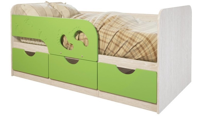 Фото Кровать детская Минима Лего (СМ 80х186) с ящиками от производителя Мебелони в Новороссийске по цене 13&nbsp;530 ₽