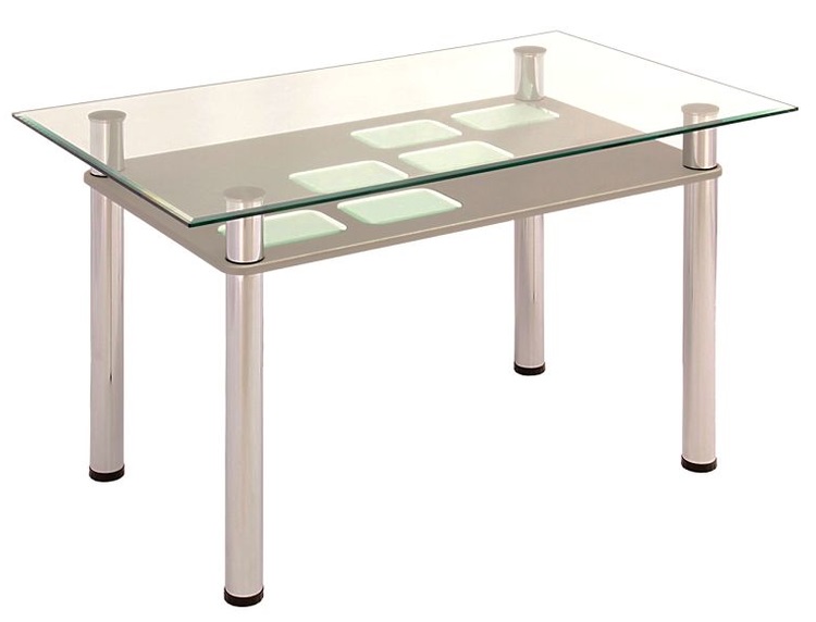 Фото Стол обеденный 3.0 с полкой мдф от производителя Мебель из стекла в Новороссийске по цене 12&nbsp;330 ₽