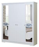 Шкаф Ольга-12 МДФ (187) четырехдверный (белый, белый глянец,(Фант-мебель)) в Новороссийске от производителя 