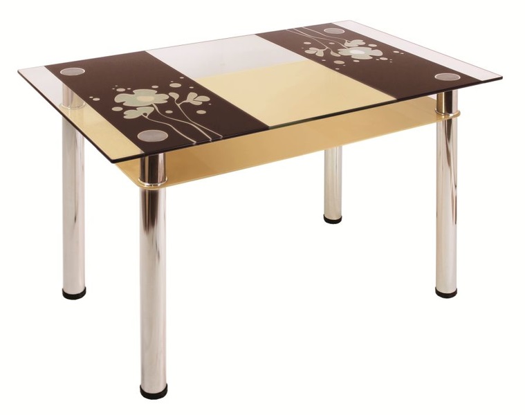 Фото Стол обеденный 3.7 с полкой  от производителя Мебель из стекла в Новороссийске по цене 11&nbsp;680 ₽