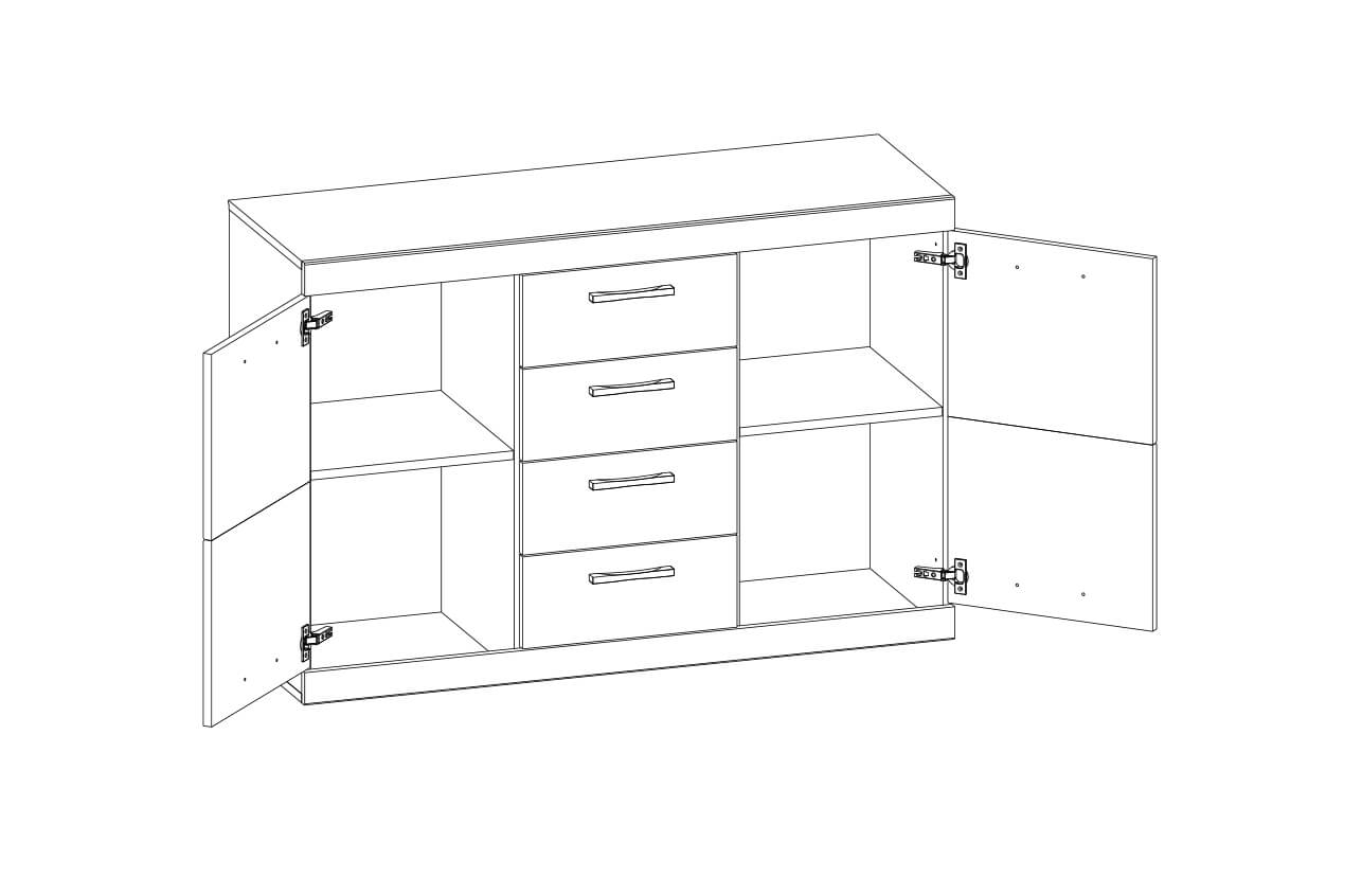 Фото Тумба 2D4S Оскар (Oskar) от производителя Анрэкс в Новороссийске по цене 14 800 ₽