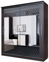 Фото shkaf-kupe-v-spalnyu шкаф-купе №19 классик черный (1,7 - 2 двери) производитель SV-мебель