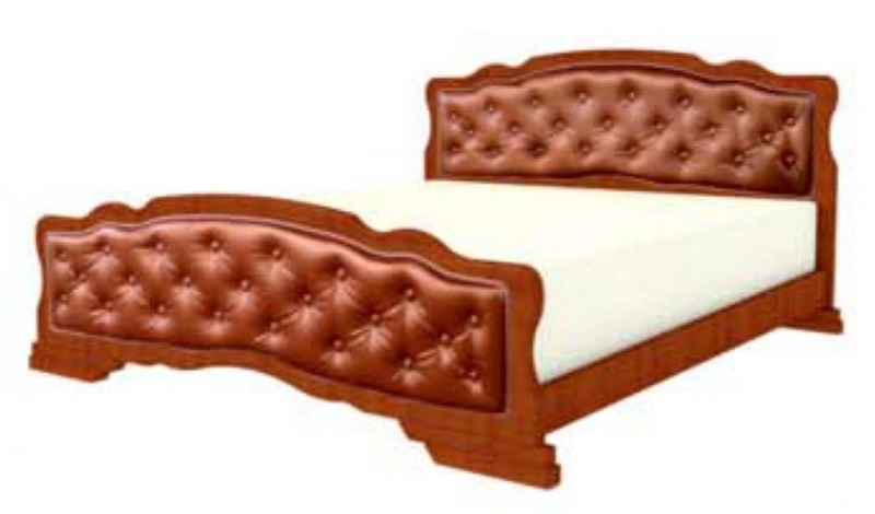 Фото Кровать двуспальная Карина-10 (СМ 160х200) с элементами экокожи, без основания с универсальными царг от производителя Браво-мебель в Новороссийске по цене 20 370 ₽