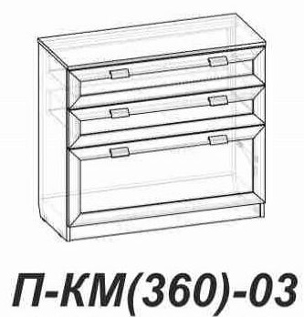 Фото Комод Элит Д-КМ(360)-02 от производителя Сантан в Новороссийске по цене 7 810 ₽