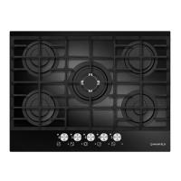 Варочная поверхность газовая 5-ти комф. MGHG 75 13 (690х520) (Материал Стеклокерамика , Цвет Черный) в Новороссийске от производителя 