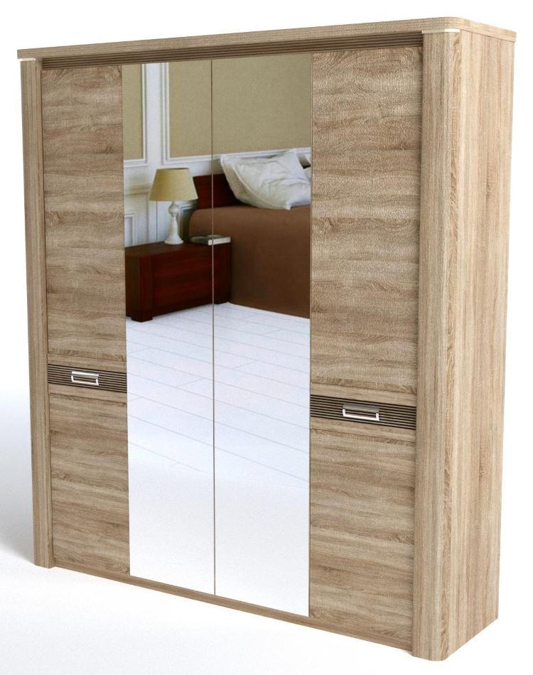 Фото Шкаф Магнолия (205) четырехдверный от производителя СБК в Новороссийске по цене 43 150 ₽