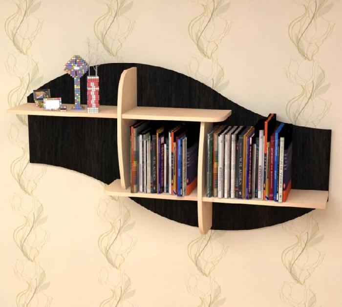 Полка навесная ПН-5  (дуб венге-дуб молочный (Пирамида) )