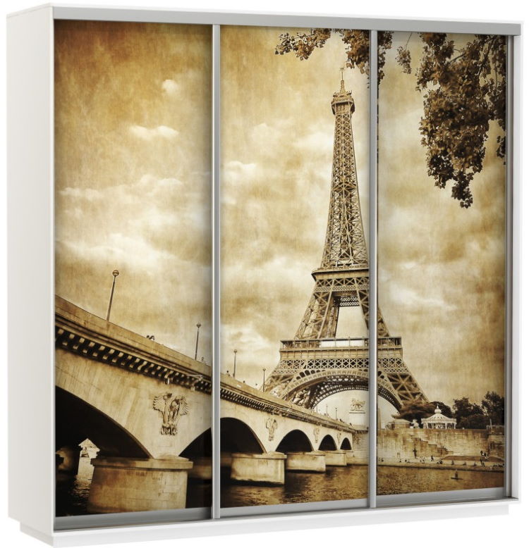 Фото Шкаф-купе Экспресс Трио Фото (2,1х0,6х2,4 - 3 двери) от производителя Мебельная компания Е1 в Новороссийске по цене 56&nbsp;220 ₽