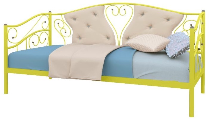 Фото Кровать-тахта односпальная Юлия (СМ 90х190) трубка металл от производителя Милсон в Новороссийске по цене 17 520 ₽