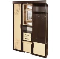 prikhozhie-nabory-komplekty прихожая набор-комплект камелия-1 с пуфиком (1300х470хh2090) (левая) производитель Росток