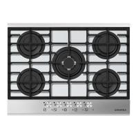 Варочная поверхность газовая 5-ти комф. MGHG 75 21 (680х520) (Материал Металл/Стекло , Цвет Маталлик/Черный) в Новороссийске от производителя 