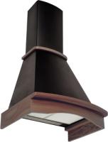 Вытяжка купольная Jasmin 160 (600х498хh605(1050)) (Материал Металл/Дерево , Цвет Черный/Неокрашено) в Новороссийске от производителя 
