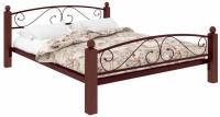 Кровать двуспальная Вероника Lux Plus (СМ 160х200) трубка металл в интернет магазине Планета Комфорта Фото derevyannye-krovati кровать двуспальная вероника lux plus (см 160х200) трубка металл производитель Милсон