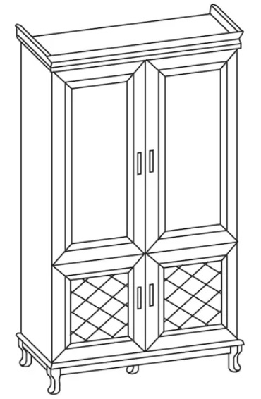Фото Шкаф Ванесса (129) двухдверный от производителя Ставрополь Мебель в Новороссийске по цене 21 770 ₽