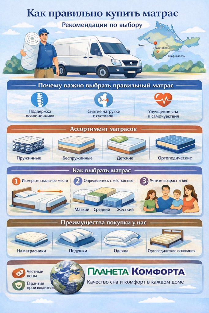 Как купить матрас в интернет магазине Планета Комфорта Новороссийск