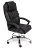 Кресло для руководителя Бергамо (Bergamo) хром (Материал обивки: кожзам, цвет обивки: черный (Tetchair) )