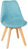 Стул SL-7053A1-2 ( Обивка стула:ткань, натуральный бук, голубой (La-alta) )